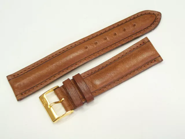 Cinturino imbottito in VERA PELLE per orologi con ansetta da 18 mm - marrone