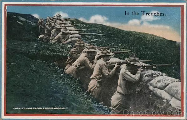 In the Trenches Underwood & Underwood Antique Postcard Vintage Post Card