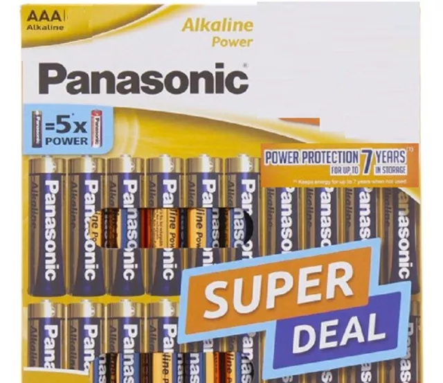 Piles LR03 AAA PANASONIC ALKALINE SUPER POWER(équivalent 5 x Alcaline) ANTIFUITE