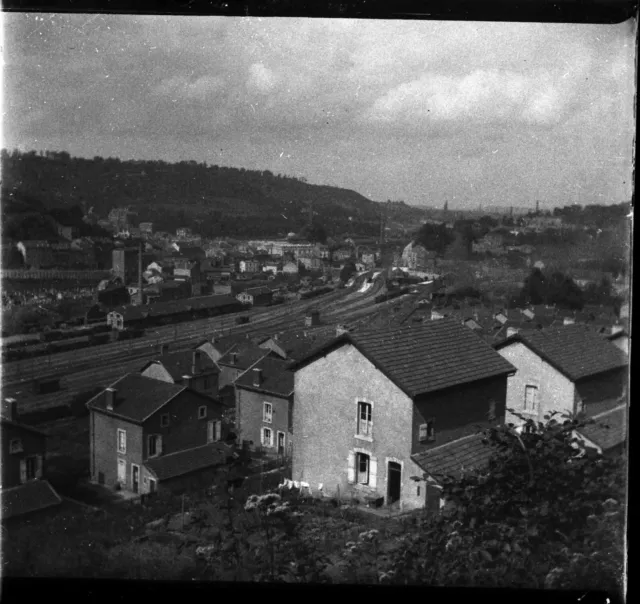LONGWY 1909 - Négatif Verre - La Gare Cité Merlin - 1250-4