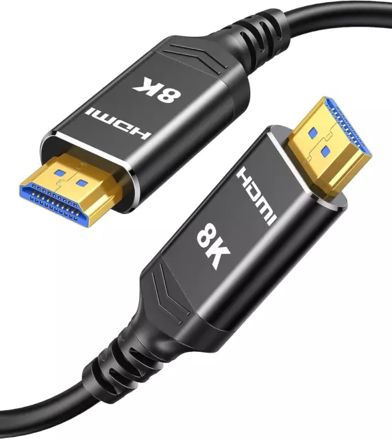 Highwings 8K HDMI 2.1 Kabel15M, HDMI Kabel CL3 in Wall 48Gbps Ultra High Speed B 2