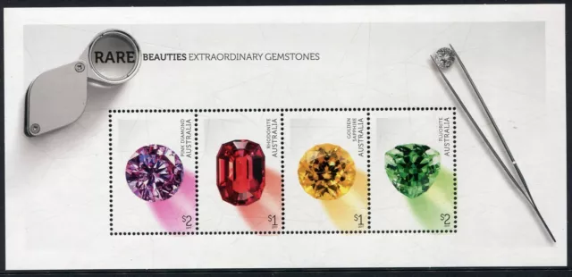 2017 Rare Beauties! Extraordinary Gemstones - MUH Mini Sheet