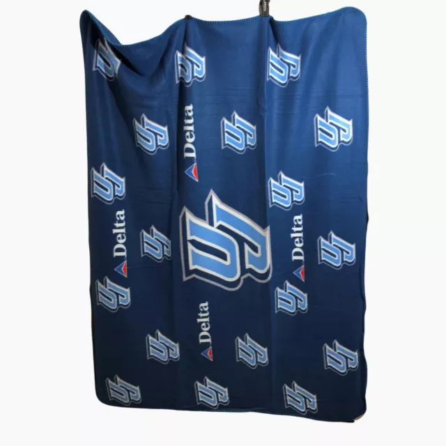Delta Airlines x Utah Jazz Basketball NBA Fleece Blanket 49"x63" RARE