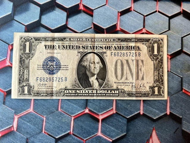 1928-B  $1  STAR FUNNY BACK Silver Certificate ONE Dollar Bill Note* see pic.