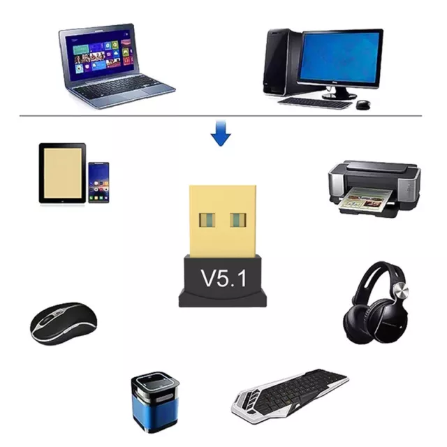 USB Bluetooth 5.1 Adapter Bluetooth Transmitter Receiver Adapter for PC Laptop