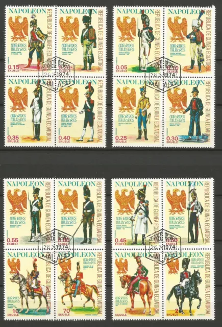 Napoléon Guinée Équatoriale 16 timbres anciens oblitérés /T230