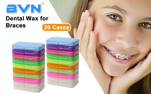 20x Packs Orthodontic Dental Braces Wax for Ortho Gum Brace Care Bracket Relief