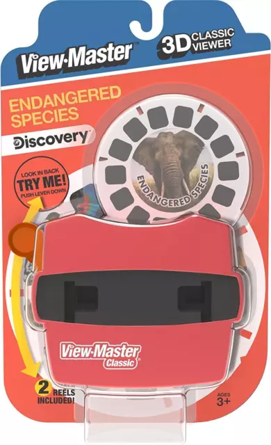 VIEW MASTER CLASSIC 3D Adventures Viewer w/ 2 Reels Discovery Endangered  Species $32.44 - PicClick