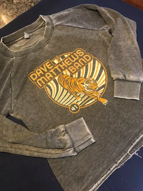 Dave Matthews Band Tiger Concert Med Grey sweatshirt