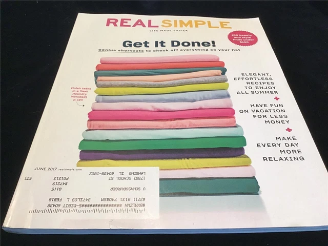 Real Simple Magazine June 2017 Get It Done! Genius Shortcuts