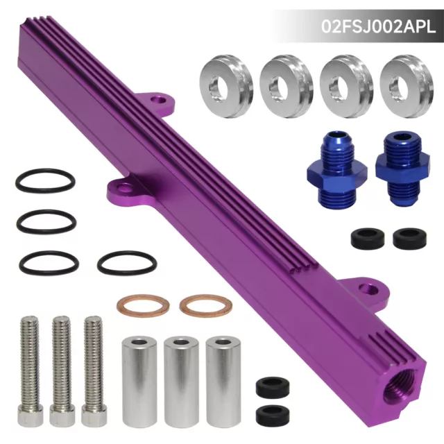 High Flow Top Feed Fuel Injector Rail For Nissan Silvia S13 240SX SR20DET Purple