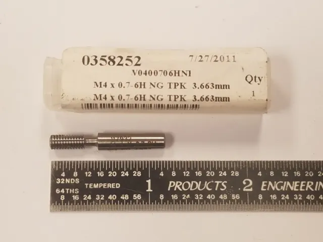 Unbranded M4 x 0.7 6H NG TPK 3.663mm Miniature Drill Extension #8B-C0076