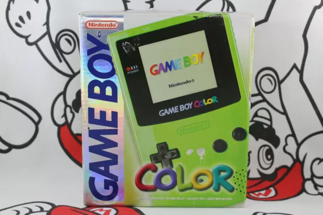 Consola Nintendo Game Boy Color Pistacho Kiwi Verde Con Caja Manual Pal Europea