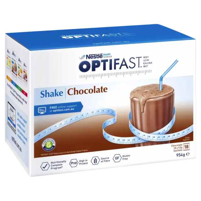 Optifast VLCD Chocolate Shake 18 x 53g Sachets (954g) Meal Replacement Diet