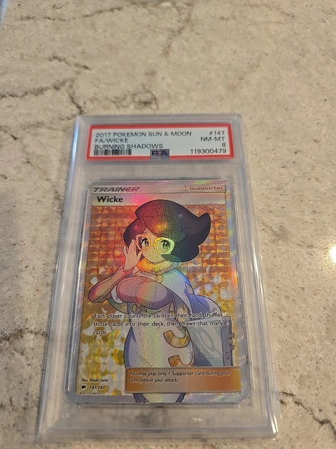 Full Art Wicke Ultra Rare Pokemon Card – Burning Shadows 147/147 (Lightly Played)