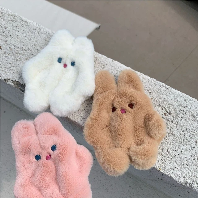 pour animaux Mini sac de stockage Lapin en peluche Porte-monnaie en peluche,