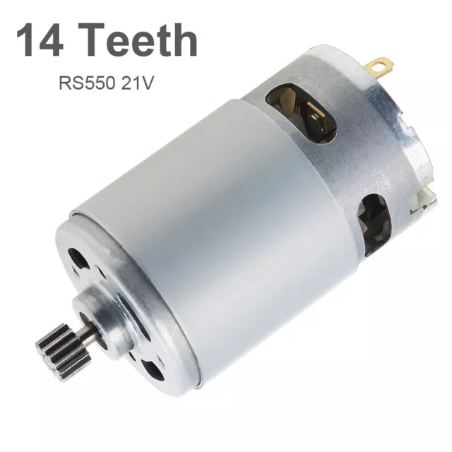 21V 28000RPM RS550 DC Motor 8.2mm 14 Teeth Gear Micro Motor for Mini Saw