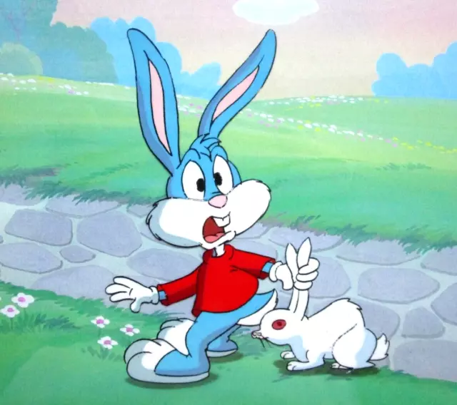 1992 TINY TOONS ADVENTURES Warner Brothers WB ORIGINAL PRODUCTION CEL rabbit