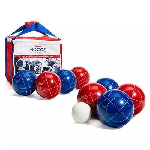 Franklin Sports Bocce Ball Set - 8 All Weather 90mm Bocce Balls, 1 Pallino and