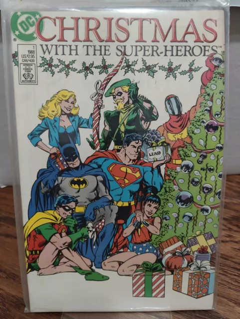 Christmas With The Superheroes Frank Miller, Neal Adams DC Comics 1988 VF+ OW/W