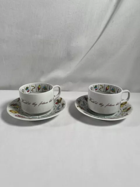 (1) Fortune Telling Horoscope Tea Cup Saucer International Collectors Guild #408
