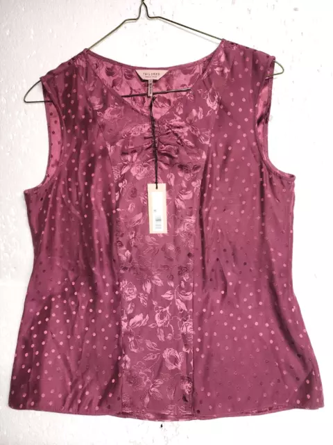 Tailored Rebecca Taylor Top Womens Size 8 Purple Merlot Blouse Sleeveless Casual