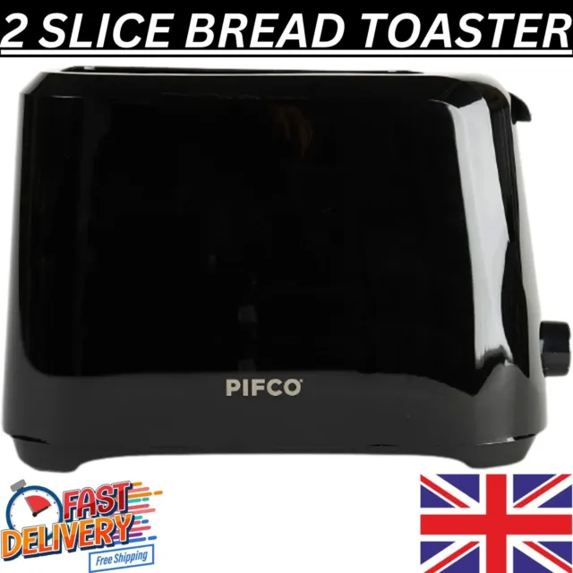 Black 2 SLICE EXTRA WIDE SLOT Anti-Jam TOASTER WITH 6 STAGE VARIABLE BROWNING UK