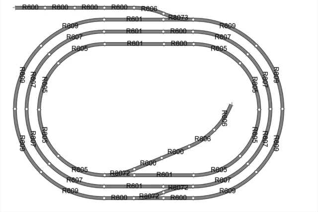 Hornby or Peco Job Lot 00 Gauge Nickel Silver Track Layout Triple Oval + Sidings