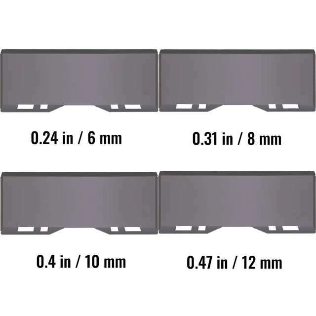 VEVOR 1/4" 5/16" 3/8" 1/2" Skid Steer Mount Plate Quick Tach Attachment