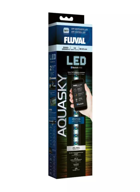 Fluval Aquasky LED 2.0 12Watt 38-61cm Extensible Seulement Sur App Contrôlable