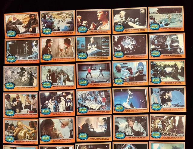 1977 Star Wars Orange Series 5 Complete Set 66 Cards Topps , eX. - NM