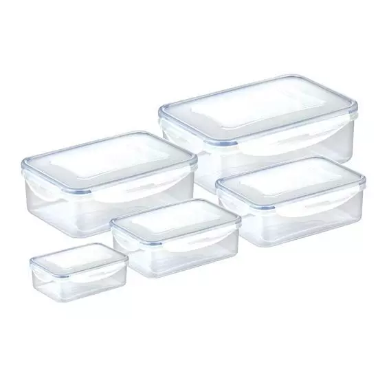 Contenitori alimenti rettangolari Tescoma 892094 plastica 5 pz freshbox  - Rotex