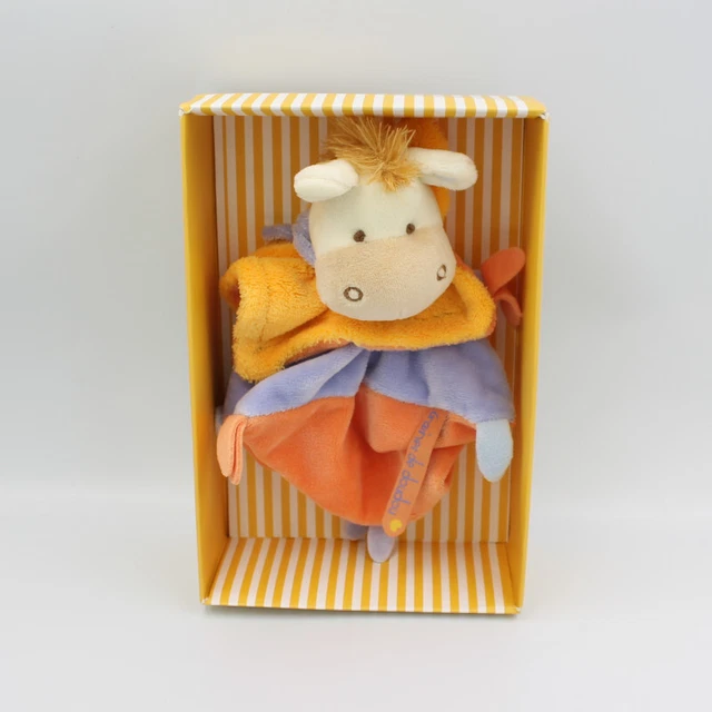 Doudou et Compagnie plat ane cheval Mario jaune mauve Graines de doudou NEUF - 2