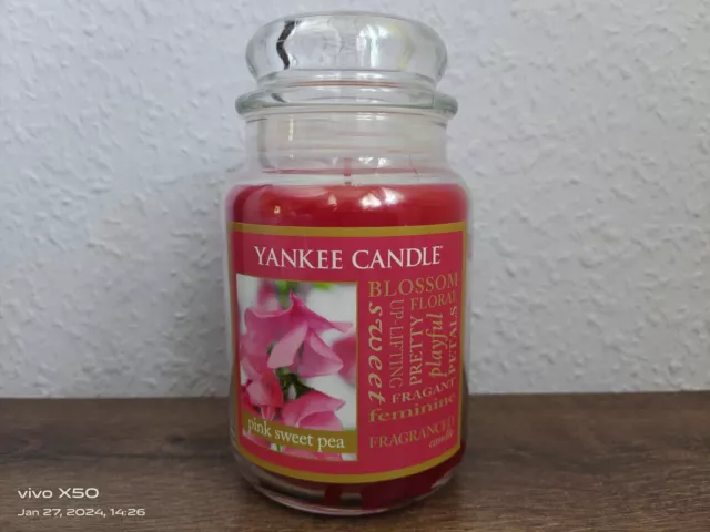 Yankee Candle 623g großes Glas Neu. USA Rar Selten Pink sweet Pea