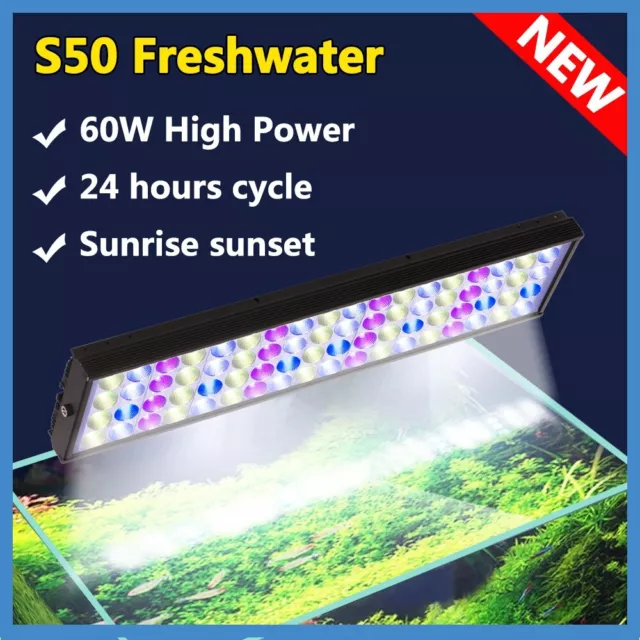 PopBloom 60 120cm Full Spectrum Aquarium LED Light Lighting Aqua Plant Fish Tank
