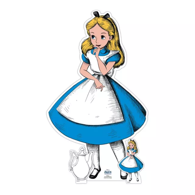 Alice IN Wonderland Vintage Recorte de Cartón Con 2 Libre Mini Standees