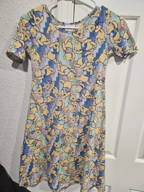 Lularoe Kids DISNEY Adeline WINNIE THE POOH Dress - Size 12 Girls Pre Owned