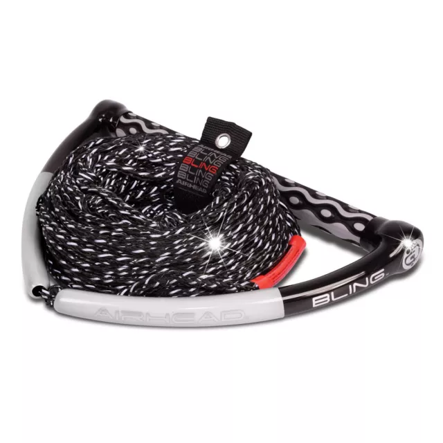 AIRHEAD Bling Stealth Wakeboard Corda - 22.9m 5-Section AHWR-11BL Nuovo