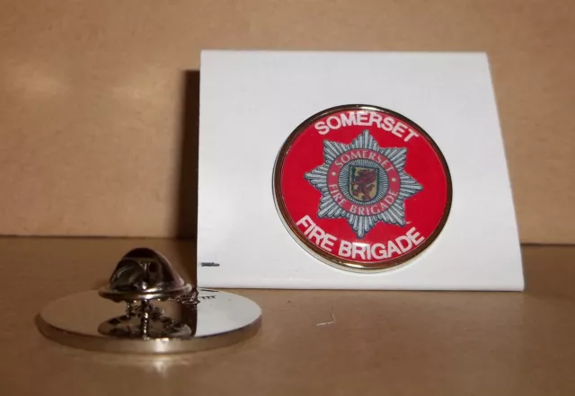 Somerset Fire Brigade Service Lapel pin badge