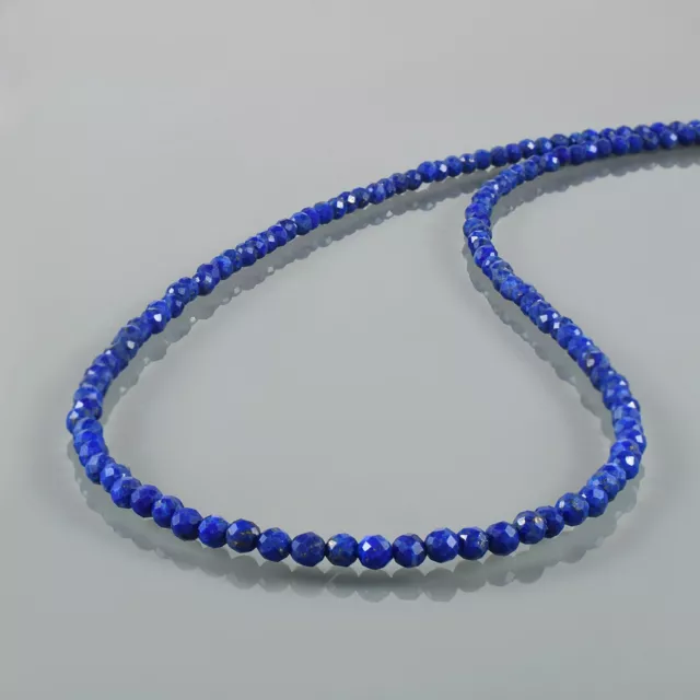 De Luxe Fait Main Lapis Lazuli 3mm Perle Minimaliste Strand Collier Bracelet