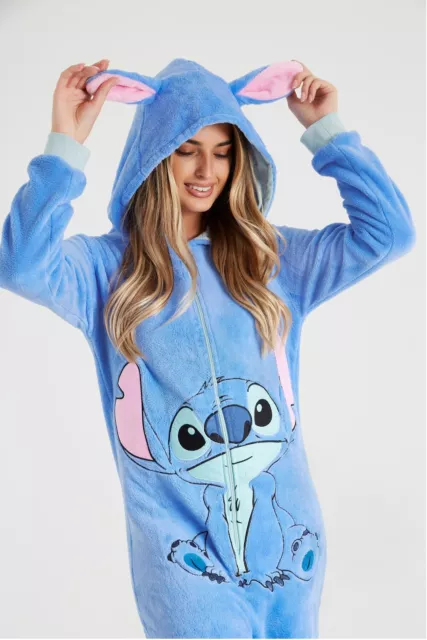 Disney Femme Pyjama Tout-En-Un Lilo Stitch Vêtements De Nuit Chauds En Polaire 2