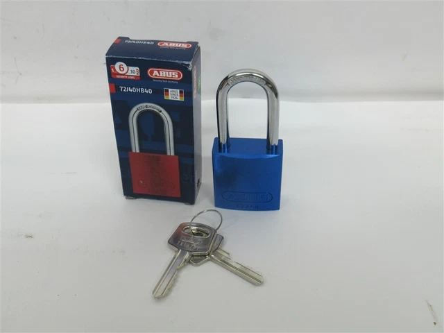 ABUS 72/40HB40, Blue Aluminum Safety Lock 1-1/2"
