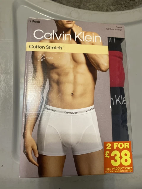 Confezione da 2 bauli boxer moderni in cotone elasticizzati, MARINO + ROSSI TAGLIA XL NUOVI CON SCATOLA
