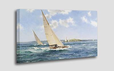 ⛵️ Quadro Moderno Barche a Vela 1 Stampa su Tela Canvas Vernice Pennellate 