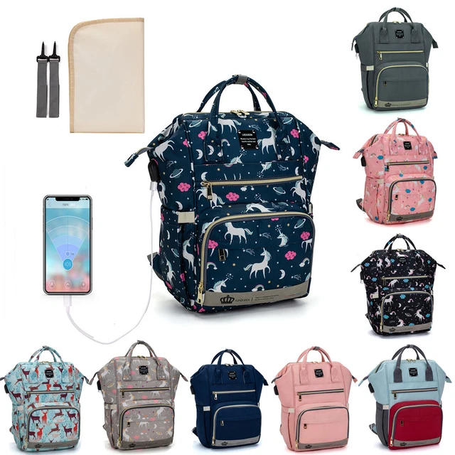 LEQUEEN Mummy Nappy Diaper Bag Nursing Baby Care Backpack Safe and Anti-theft