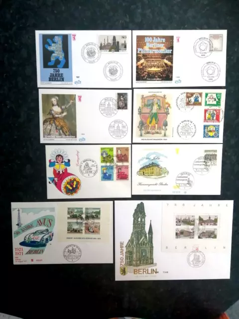 Berlin Ersttagsbriefe FDC 1987 Nr.776,  1982 666, 1983 700, 1966 295-298, 1968 3