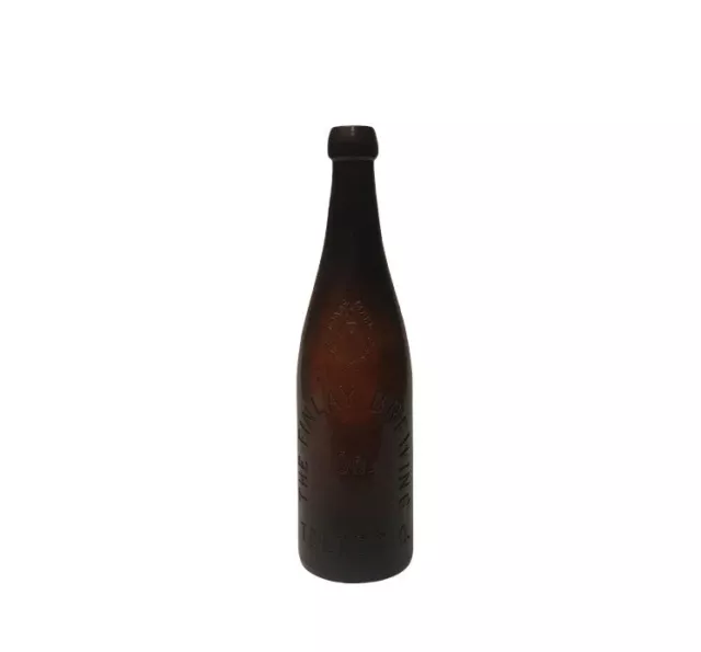 Finlay Brewing Company Toledo Ohio 1800s Amber Blob Top Antique Bottle
