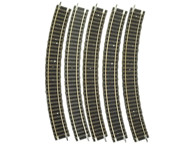 Rails Courbes Fleischmann En Laiton - Réf. 6032 Rayon 860mm - Échelle HO (1/87) - Occasion
