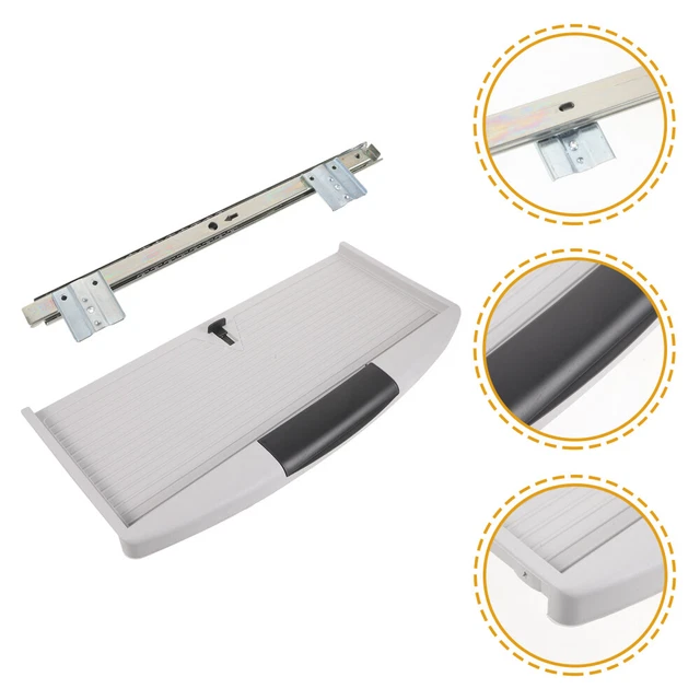 Ripiano Tastiera Sottoscrivania ETHU 680x300mm - Estraibile Con Cassetti E Supporto Regolabile - Foto 5