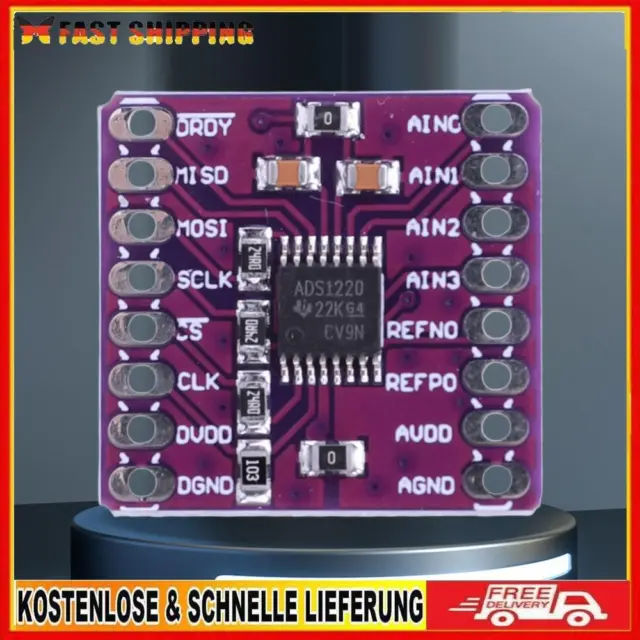 ADS1220 ADC SPI Low-power 24 Bit A/D Converter Module 2.3-5.5V For Arduino